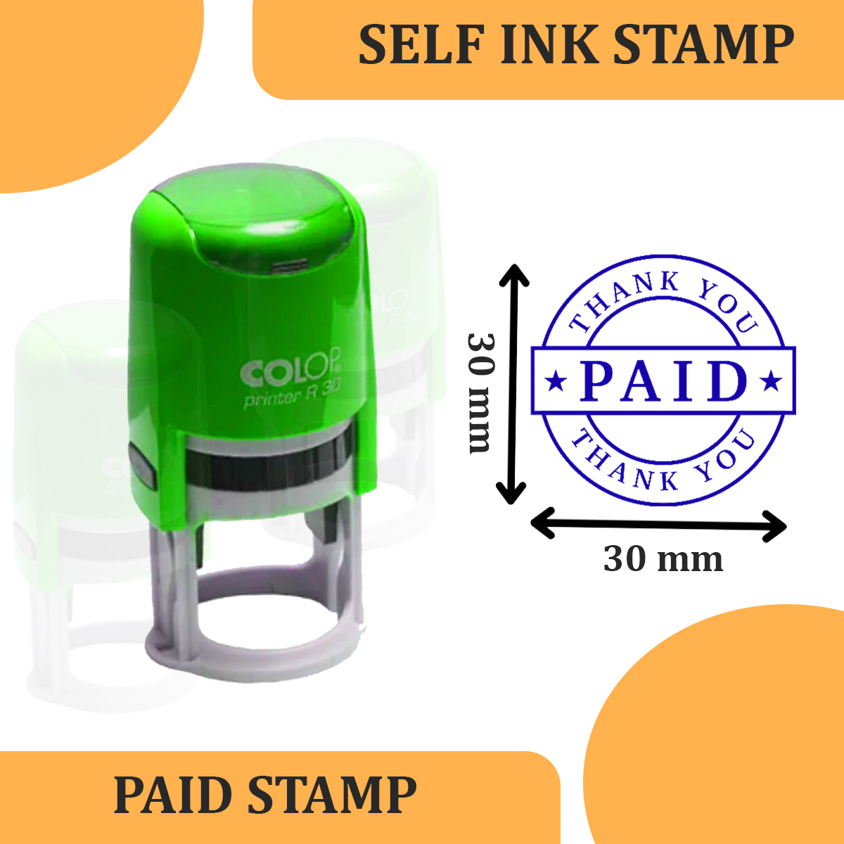 PAID ROUND STAMP